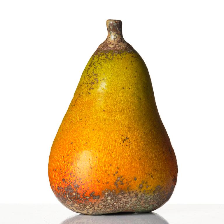 Hans Hedberg, a faience sculpture of a pear, Biot, France.