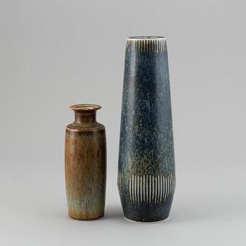 CARL-HARRY STÅLHANE, two stoneware vases, Rörstrand.