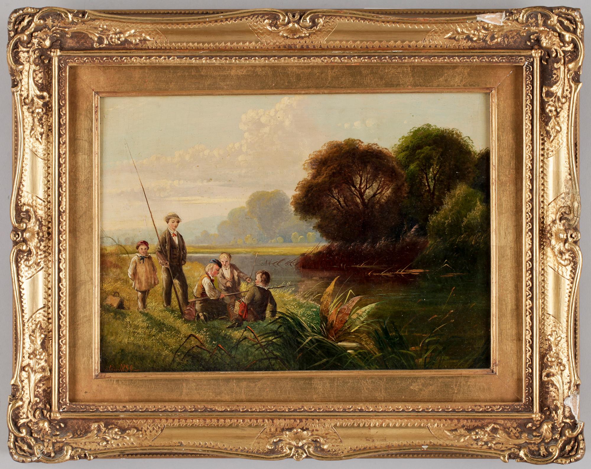 HENRY JOHN BODDINGTON, olja på pannå. Sign o dat 1859.