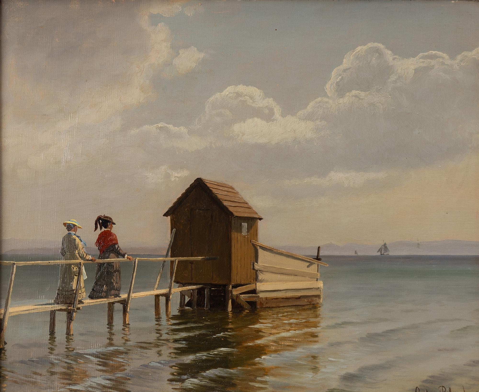 Christian Vigilius Blache, On the bathing jetty.