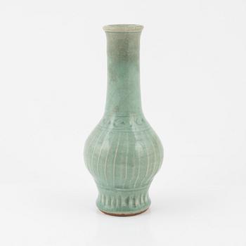 A celadon glazed vase, Ming dynasty (1368-1644).