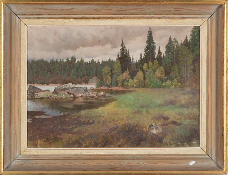 AXEL BORG, oil on canvas, signed.