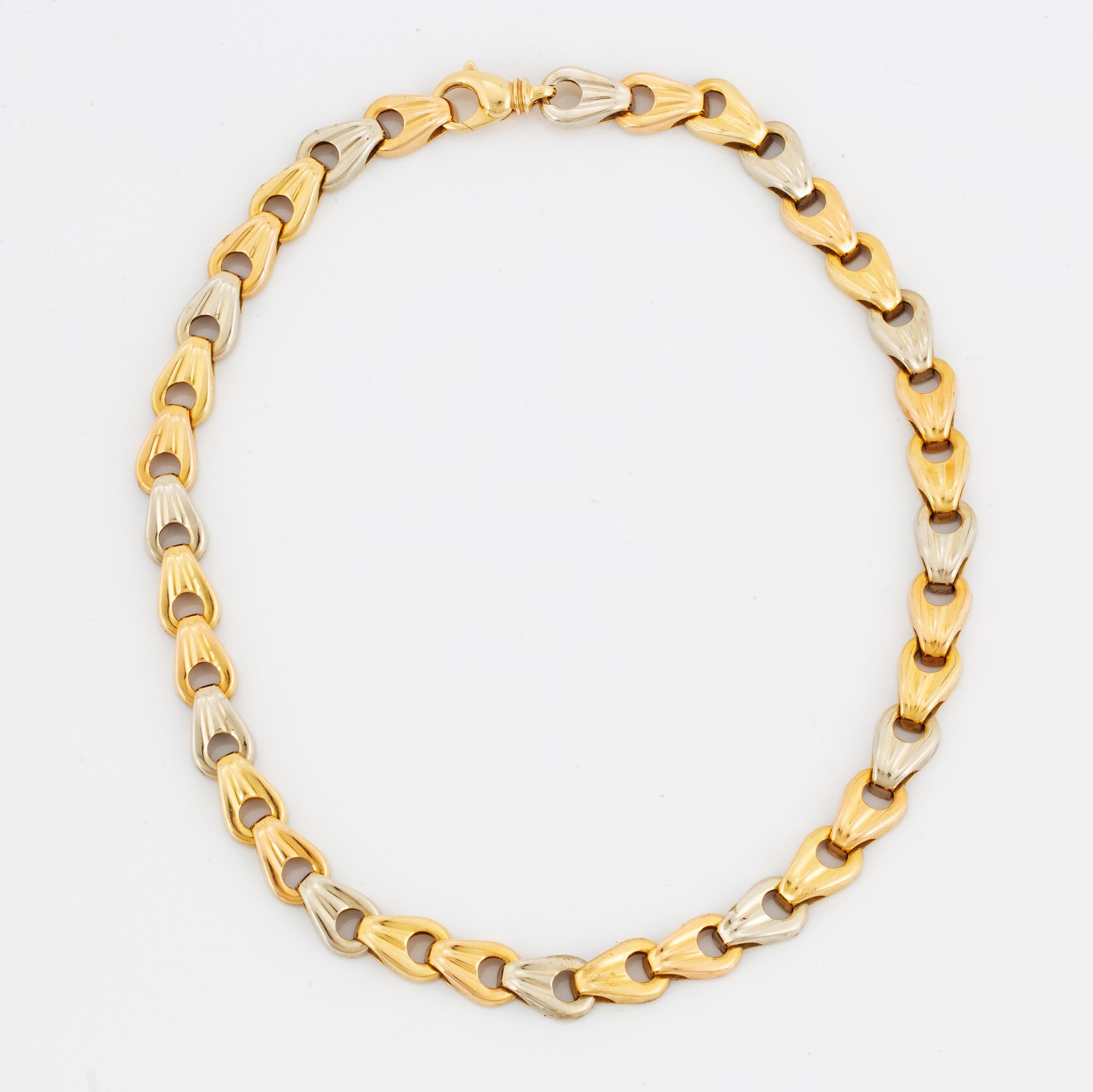 18K gold necklace.