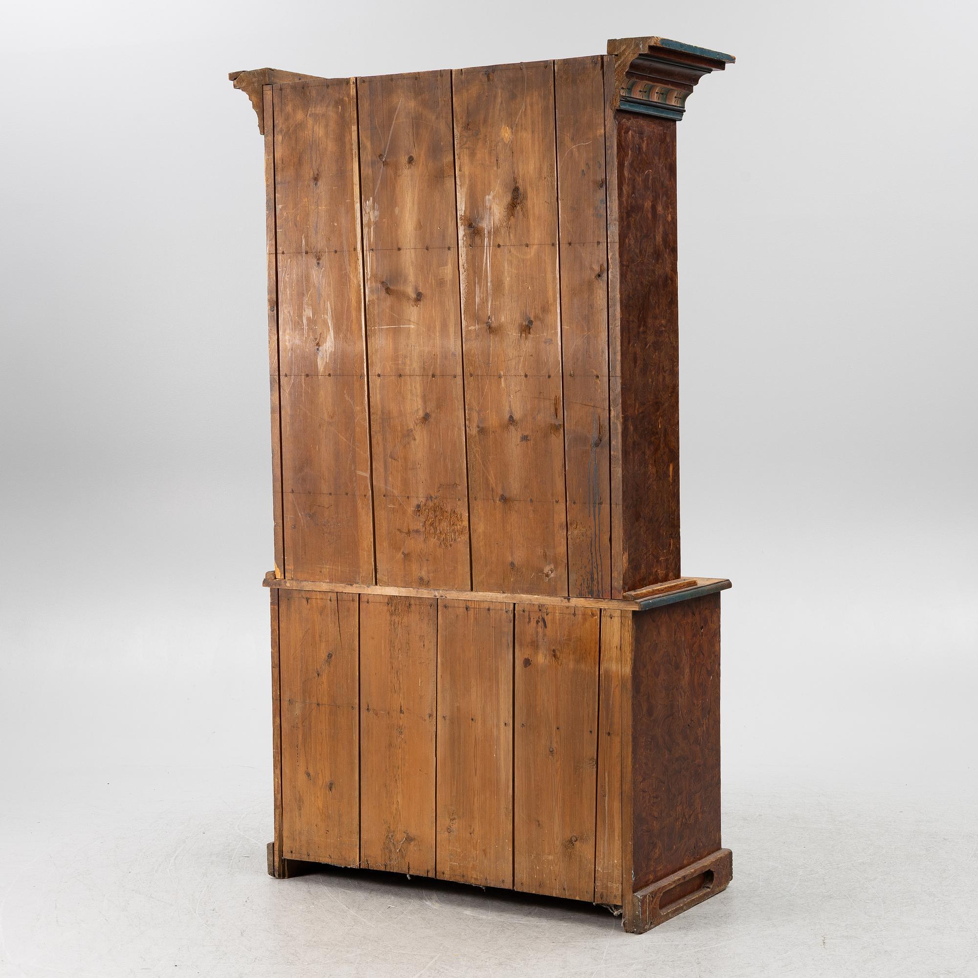 Cupboard, folk art, mid-19th century.