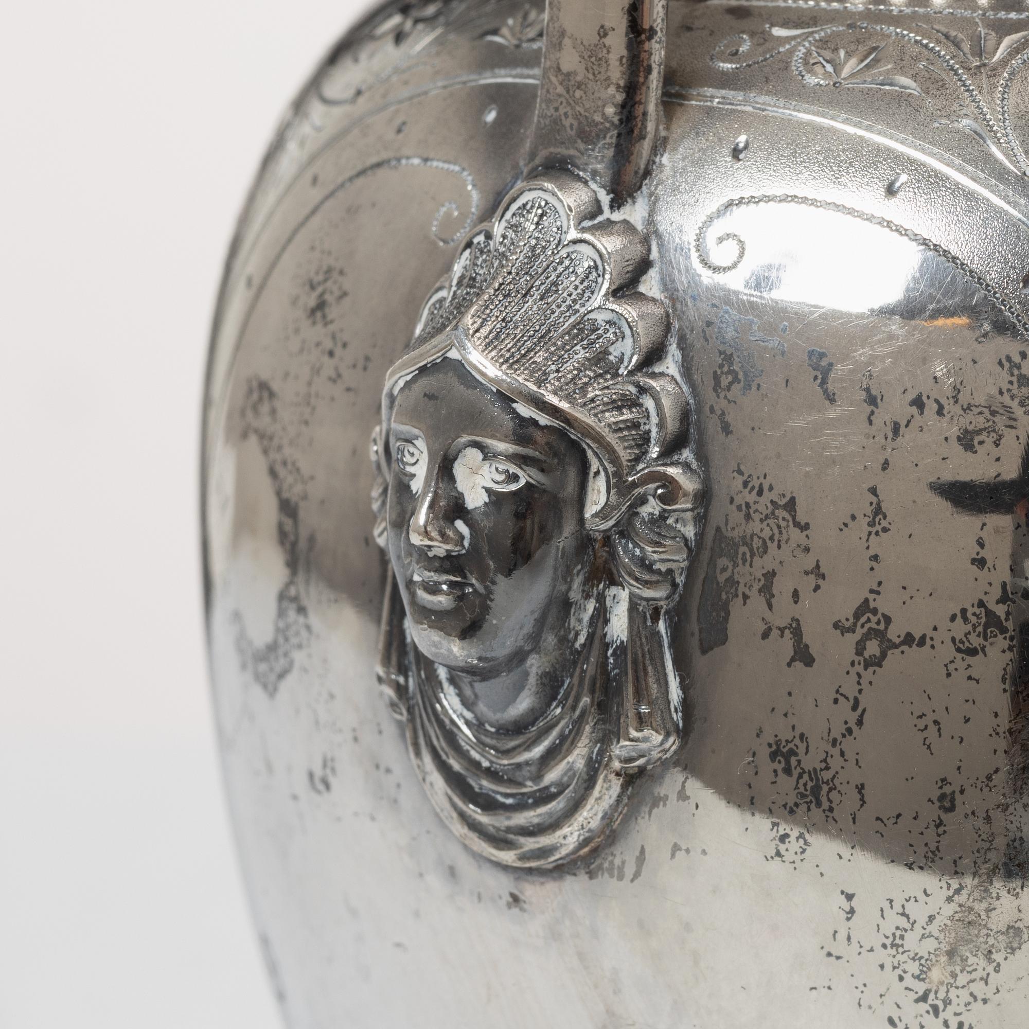 A silver claret jug, David Andersen, Norway, early 20th Century.