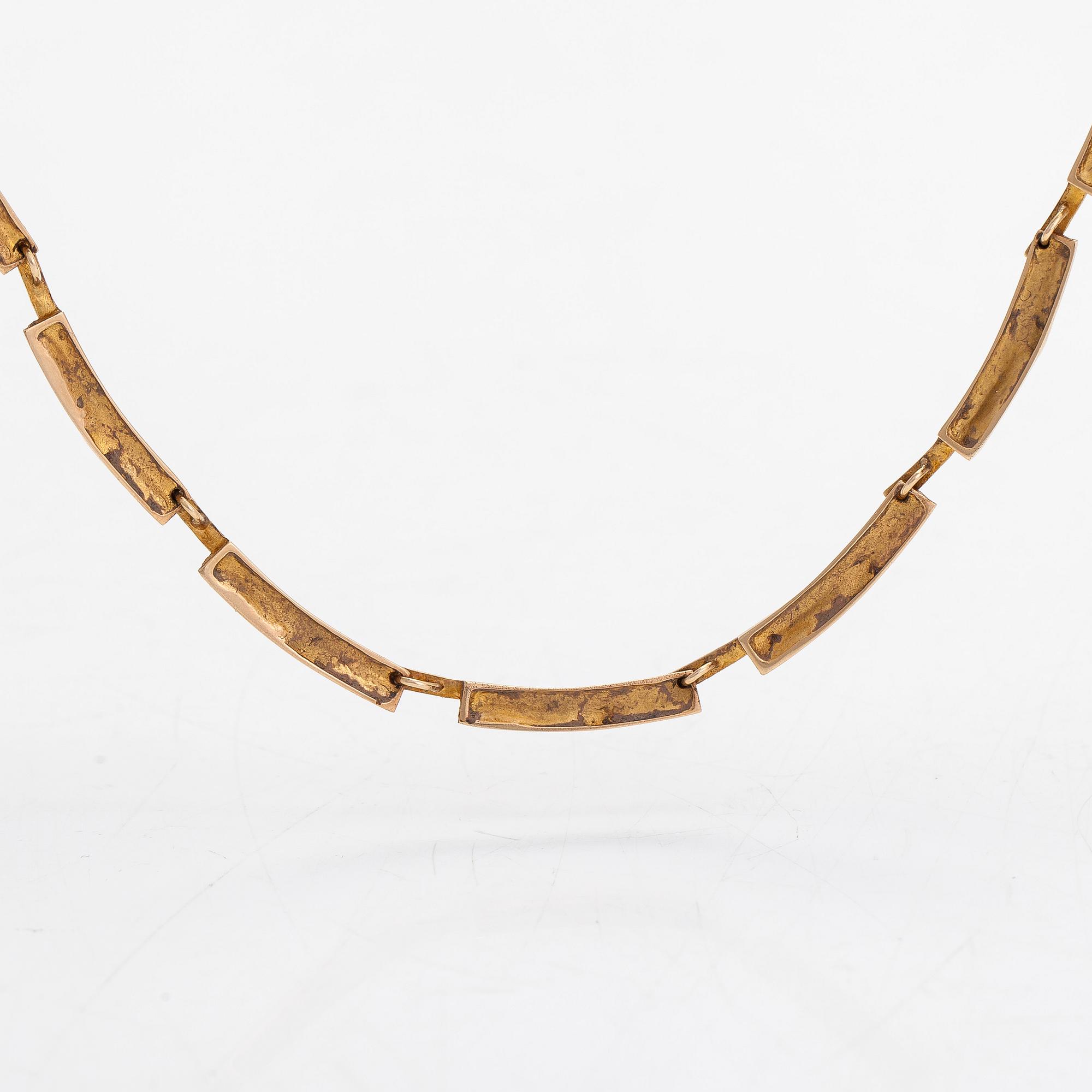 Björn Weckström, kaulakoru "Tunturi", 14K kultaa. Lapponia 1973.