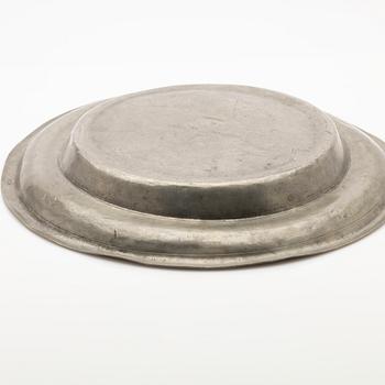 Johan Fredrik Werrenrath, bowl, pewter, Lund, 1868.