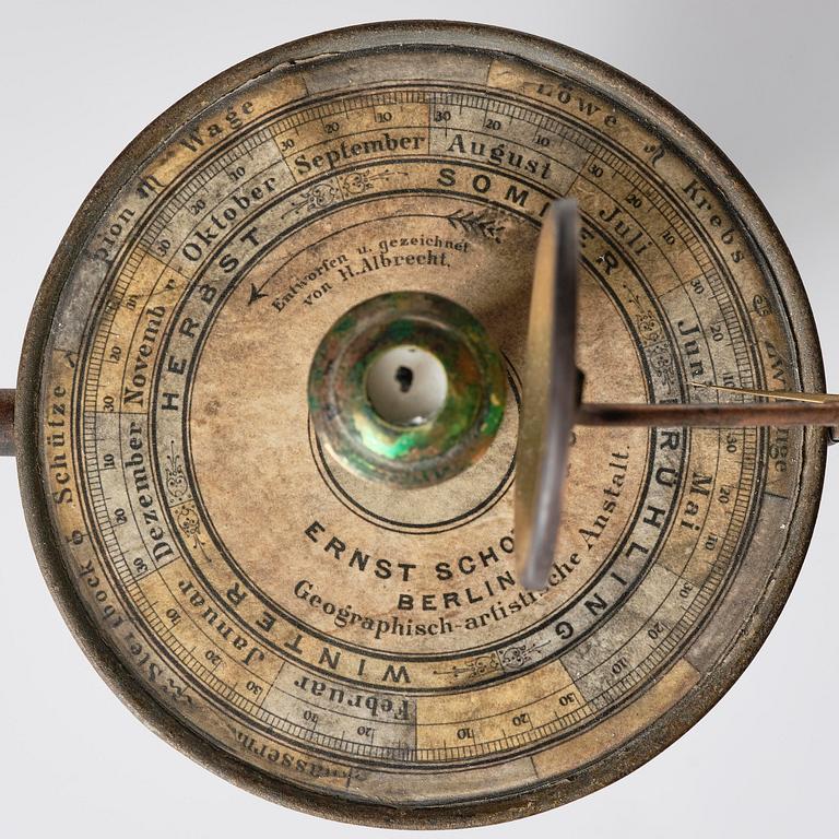 A German tellurium and lunarium by Ernst Schotte & Co. of Berlin (fl. 1855-1900), late 19th century.
