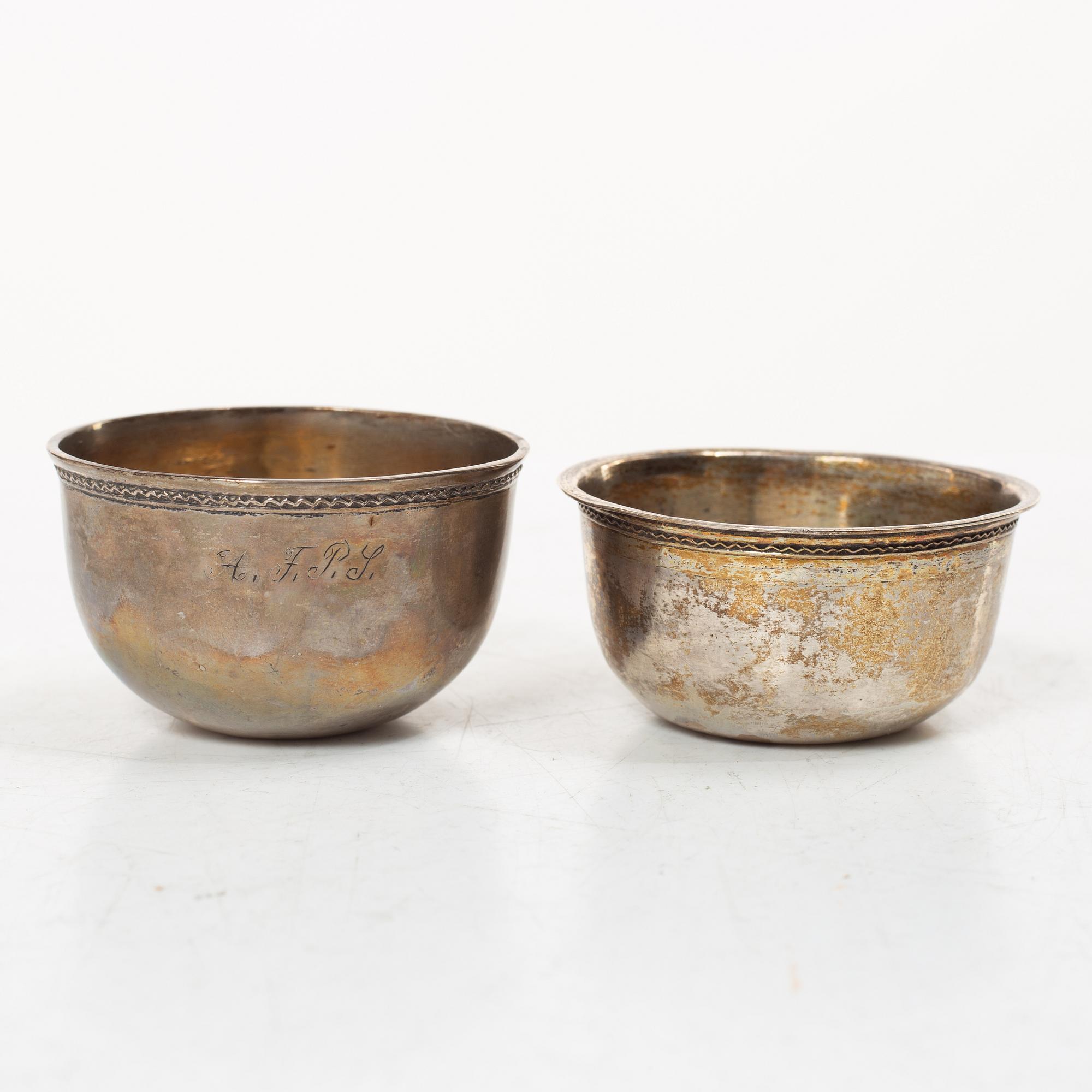 Seven silver tumbler, Sweden, 18th/19th century.