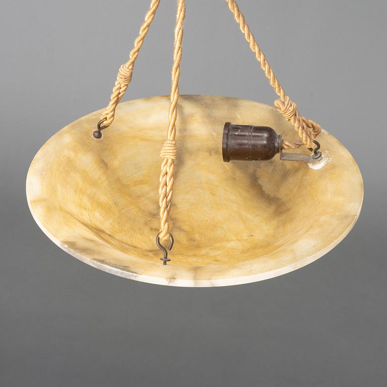 An alabaster ceiling lamp, 1920s.