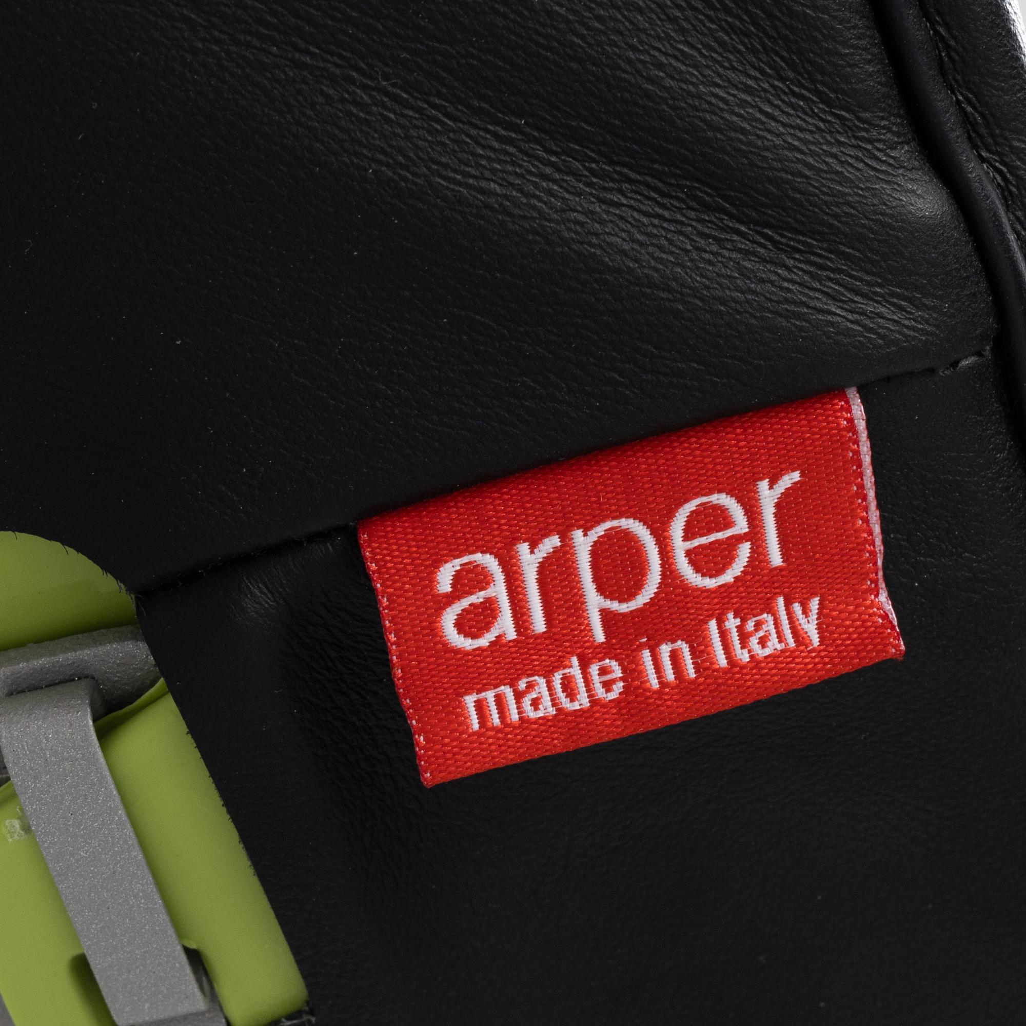 Lievore Altherr Molina, a leather and steel 'Catifa' office chair for Arper, Italy.