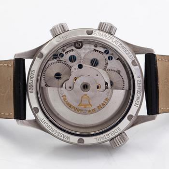 Sinn, 6066 Der Frankfurter Finanzplatzwecker, chronograph, wristwatch, 38.5 mm.