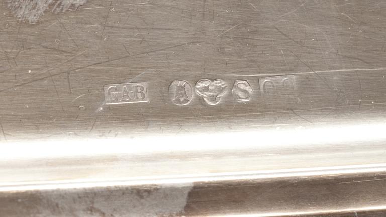 BRICKA, silver, GAB, Stockholm, 1964. Vikt 570 g.