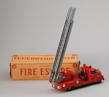 A German Günthermann fire engine, 1950s.
