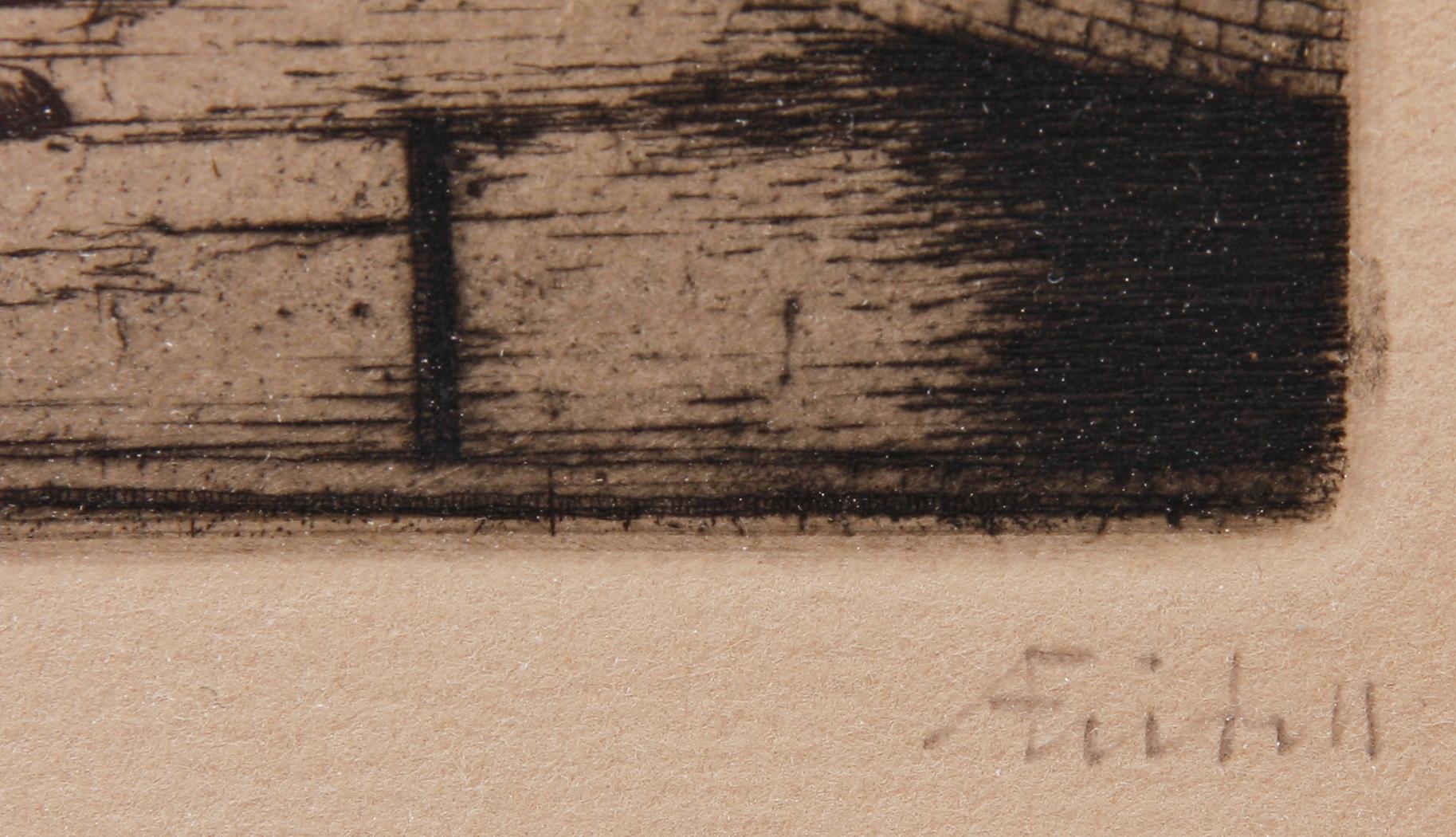 AXEL FRIDELL, etsning, sign.