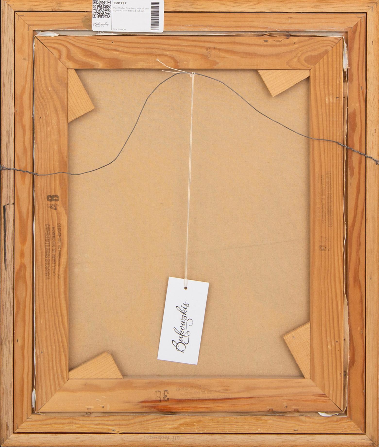 Max Walter Svanberg, olja på duk, signerad och daterad -63.