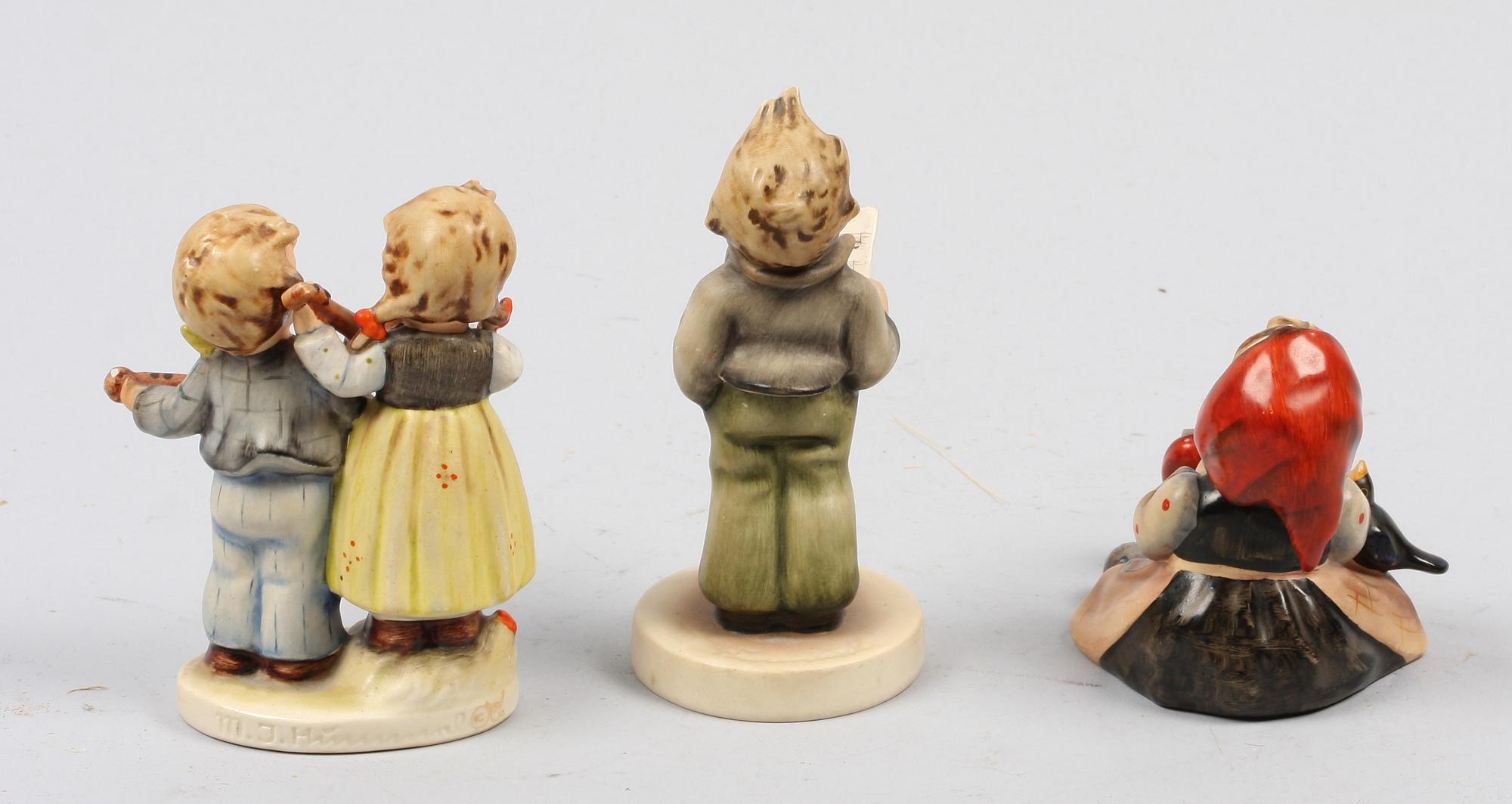 FIGURINER, 3 st, porslin. Hummel, Tyskland.