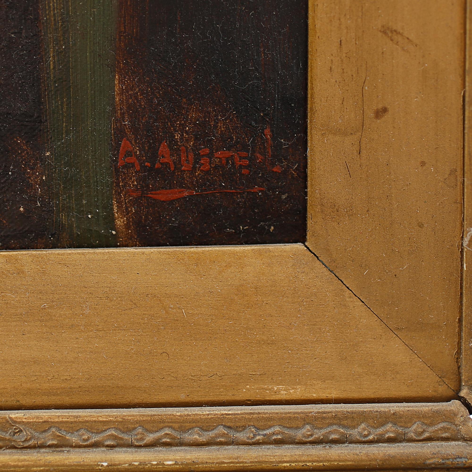 ALEXANDER AUSTEN, olja på duk, signerad, omkring sekelskiftet 1800/1900.