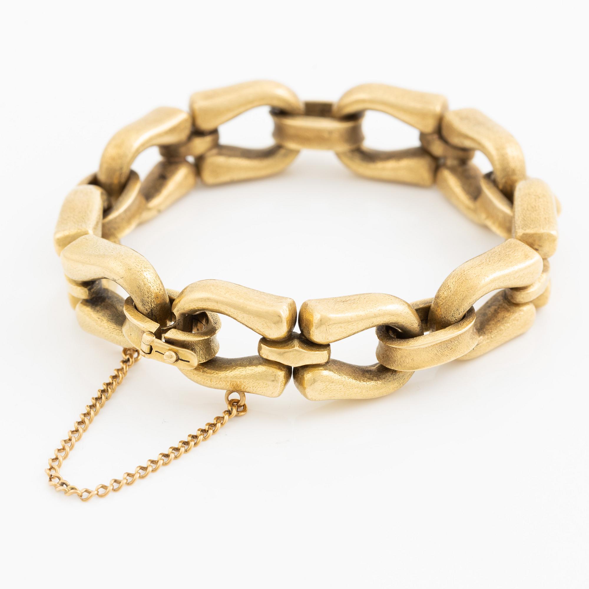 Armband 18K guld, satinerat.