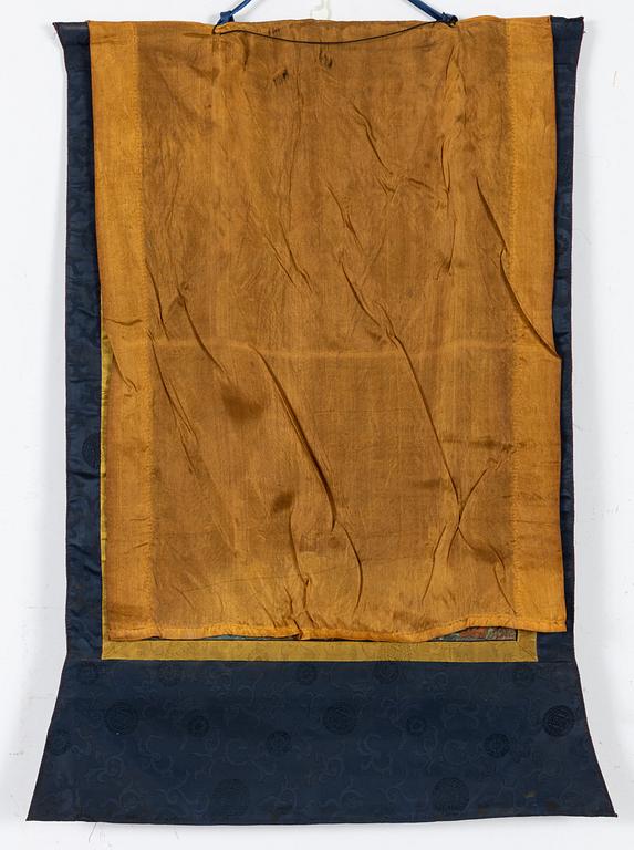 A Tibetan thangka, 20th century.