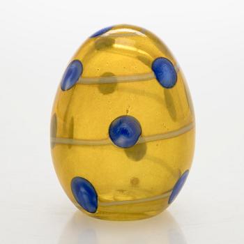 Oiva Toikka, årsfågel och ägg 2004, "Blue Scaup Duck", signerade O. Toikka Nuutajärvi 2004.