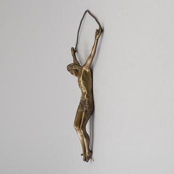 an 18th century bronze crucifix.