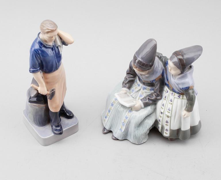 FIGURER, 2 st, porslin, Royal Copenhagen.