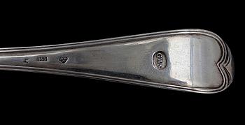 STRÖSKEDAR 2 st SAMT SÅSSLEV, silver, bla Olof Löfvander dy i Luleå, verksam 1795-1823.