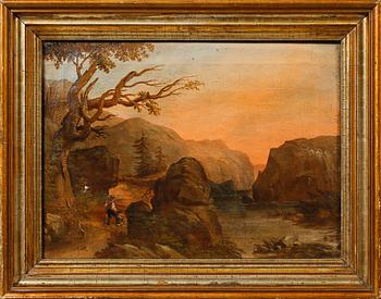 OKÄND KONSTNÄR, olja på duk, 1800-tal.