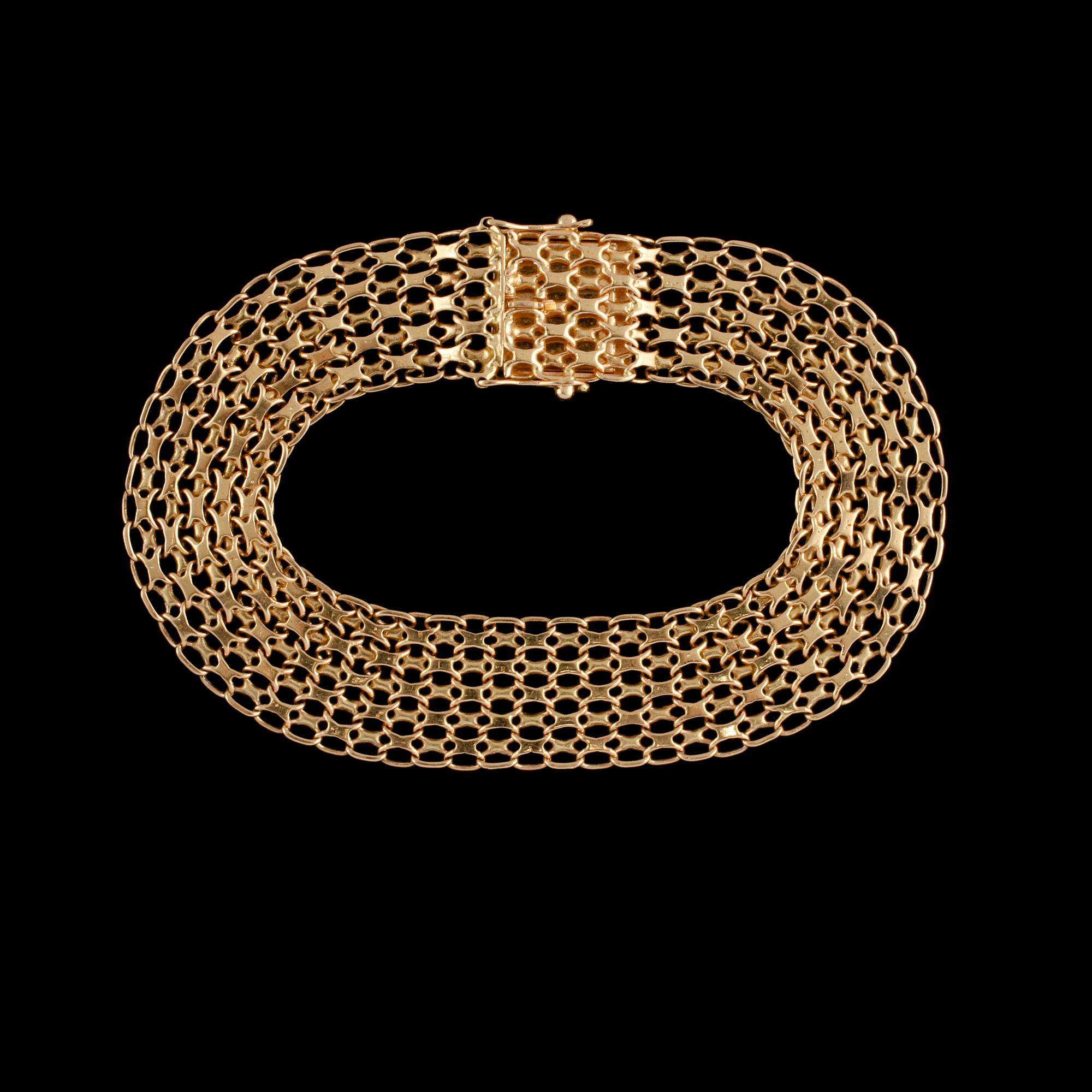 ARMLÄNK, 18k guld, Alton, Falköping, 1968. Vikt 17 g.