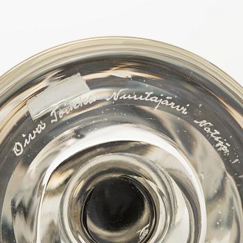 Oiva Toikka, glasskulptur, signerad Oiva Toikka Nuutajärvi Notsjö.