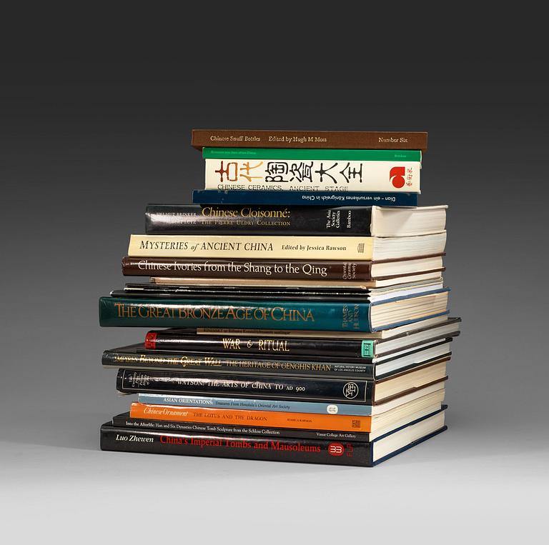A collection of 16 books about Chinese works of Art.