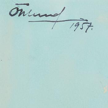 BERTIL ÖHLUND, akvarell på papper, signerad Öhlund och daterad 1957.