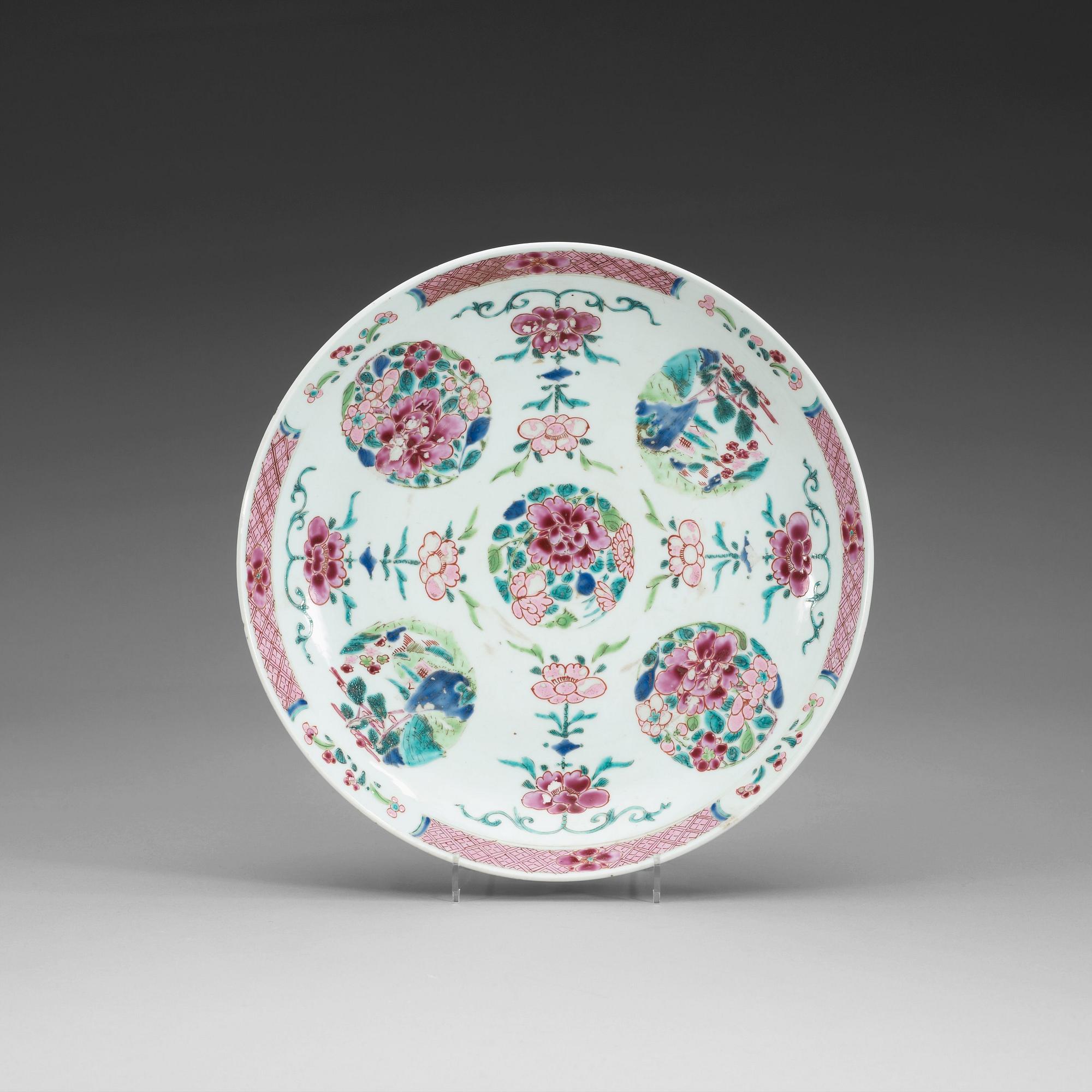 A famille rose dish, Qing dynasty, Yongzheng (1723-35).