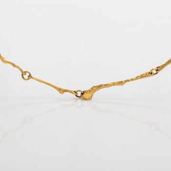 Björn Weckström, a 14K gold necklace 'Golden stream'. Lapponia 1979.