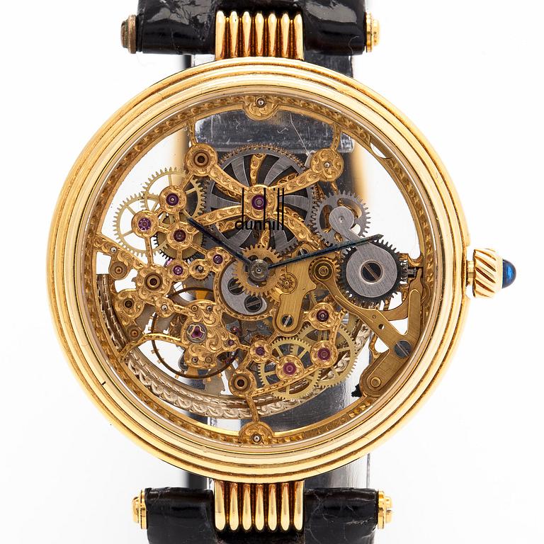Dunhill, Skeleton, wristwatch, 33 mm.