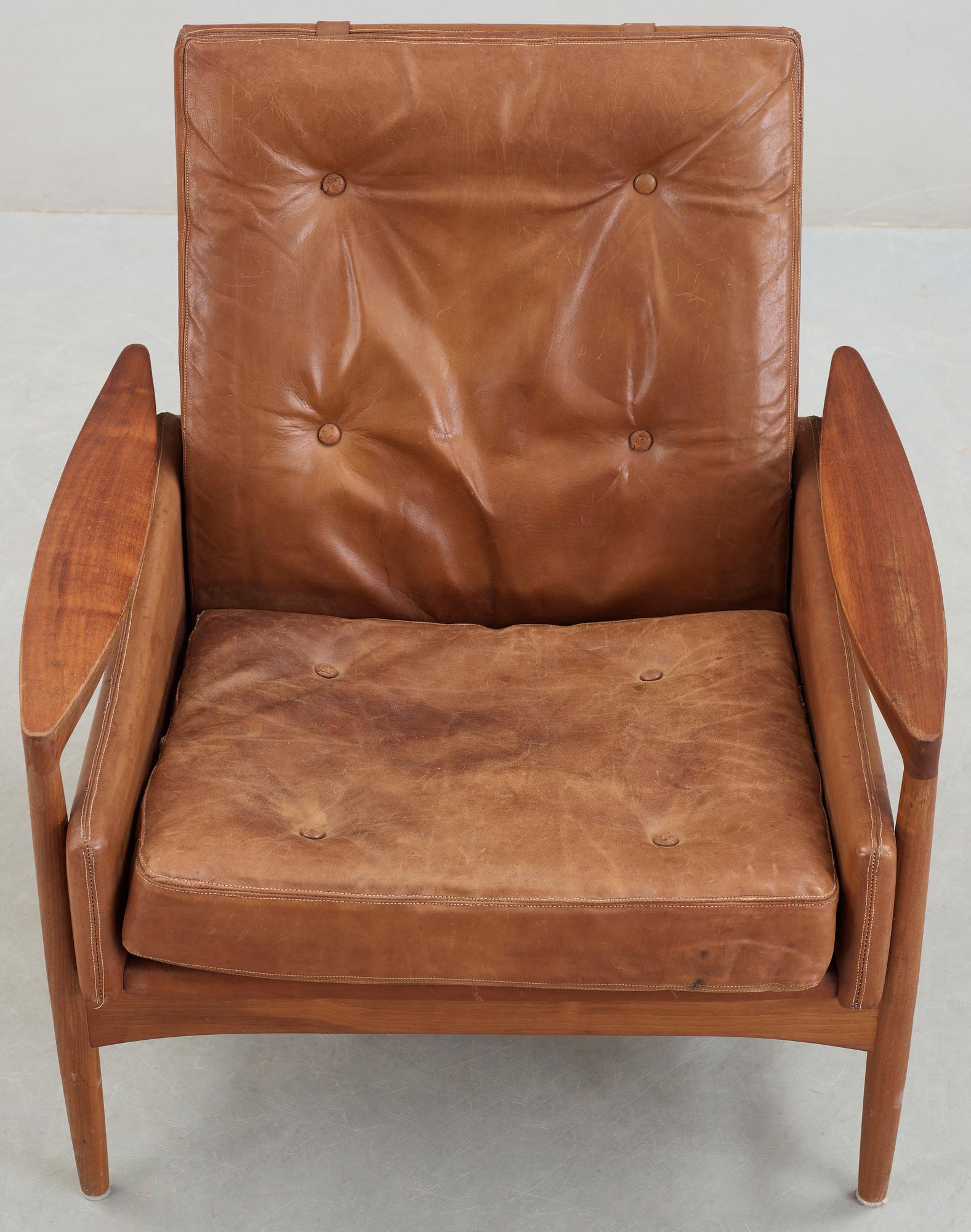 FÅTÖLJ, OPE Möbler, möjligen Ib Kofod Larsen, 1950/60-tal.