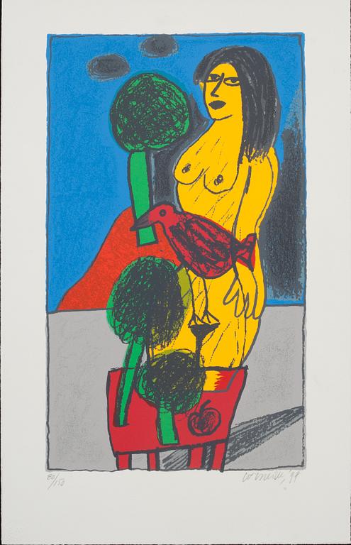 BEVERLOO CORNEILLE, färglitografi, signerad och daterad 97, numrerad 80/150.