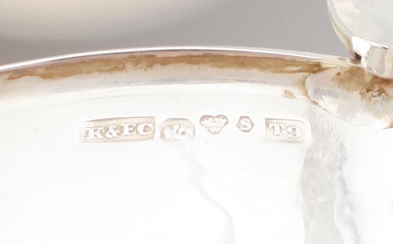 PUNCHMUGGAR, 10 st snarlika, silver, svenska stämplar, 1970-tal. Vikt ca 317 gram.