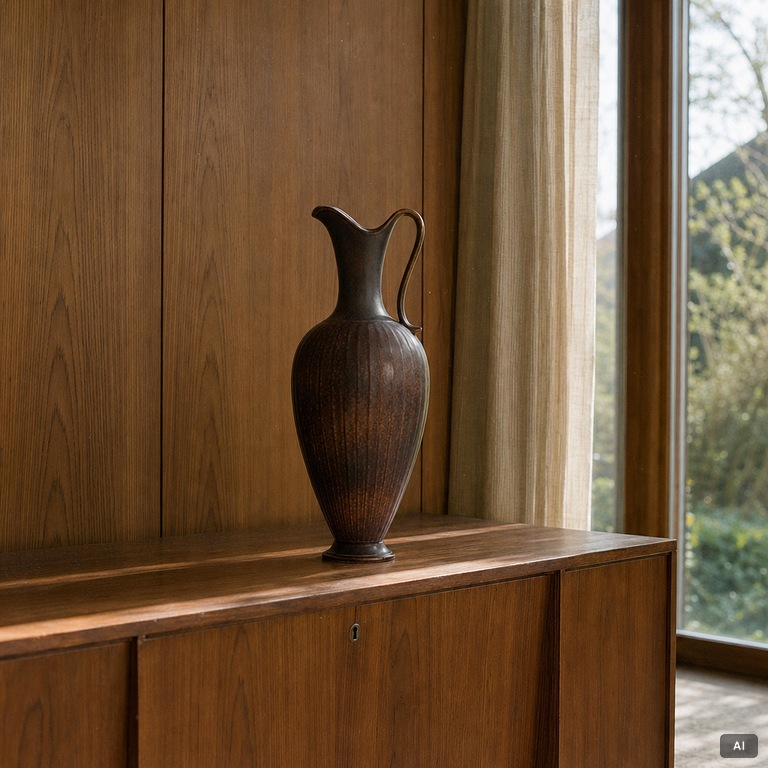 Gunnar Nylund, hänkel vase, Rörstrand.