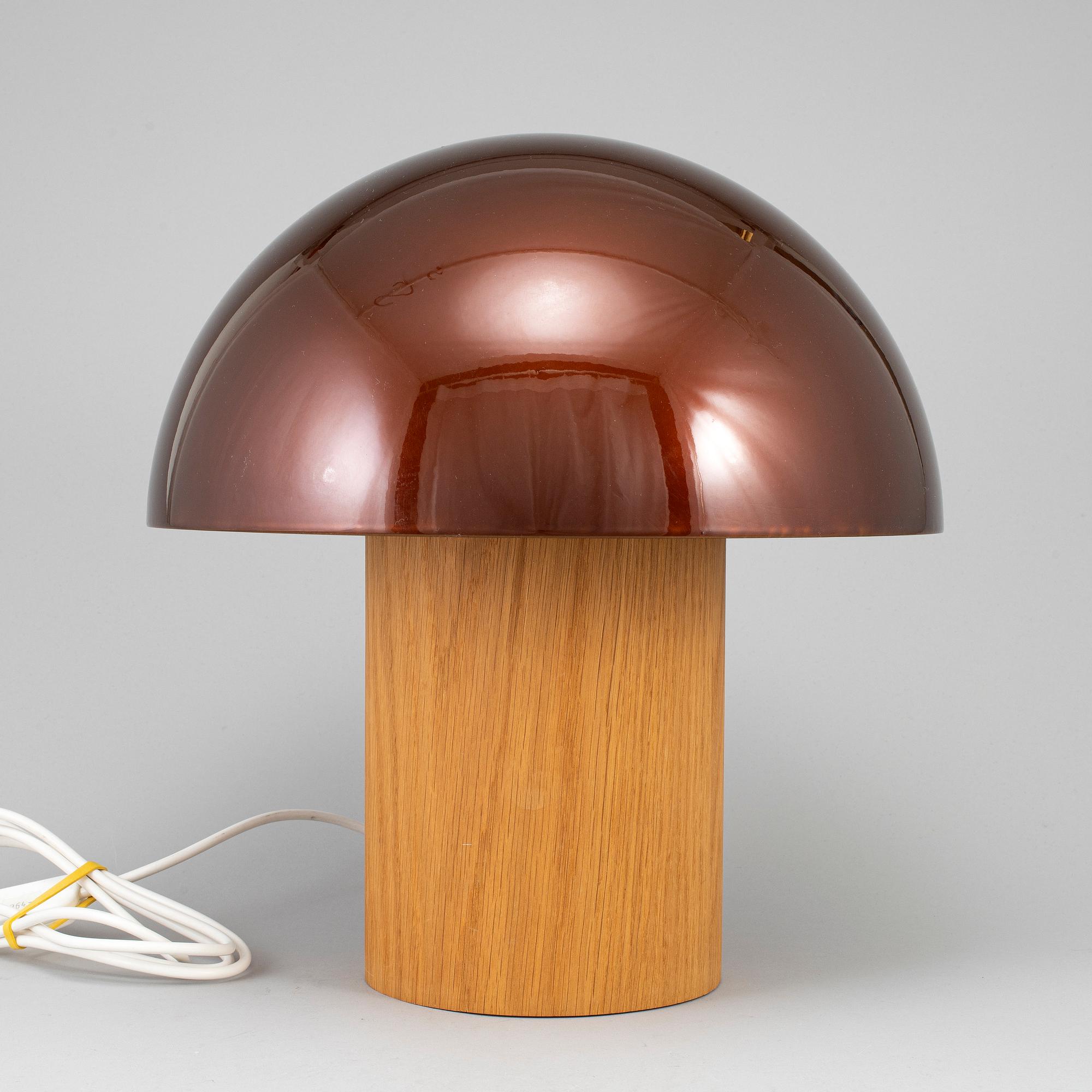 A 'Wood' table lamp by Fredrik Mattsson, Zero, Sweden.