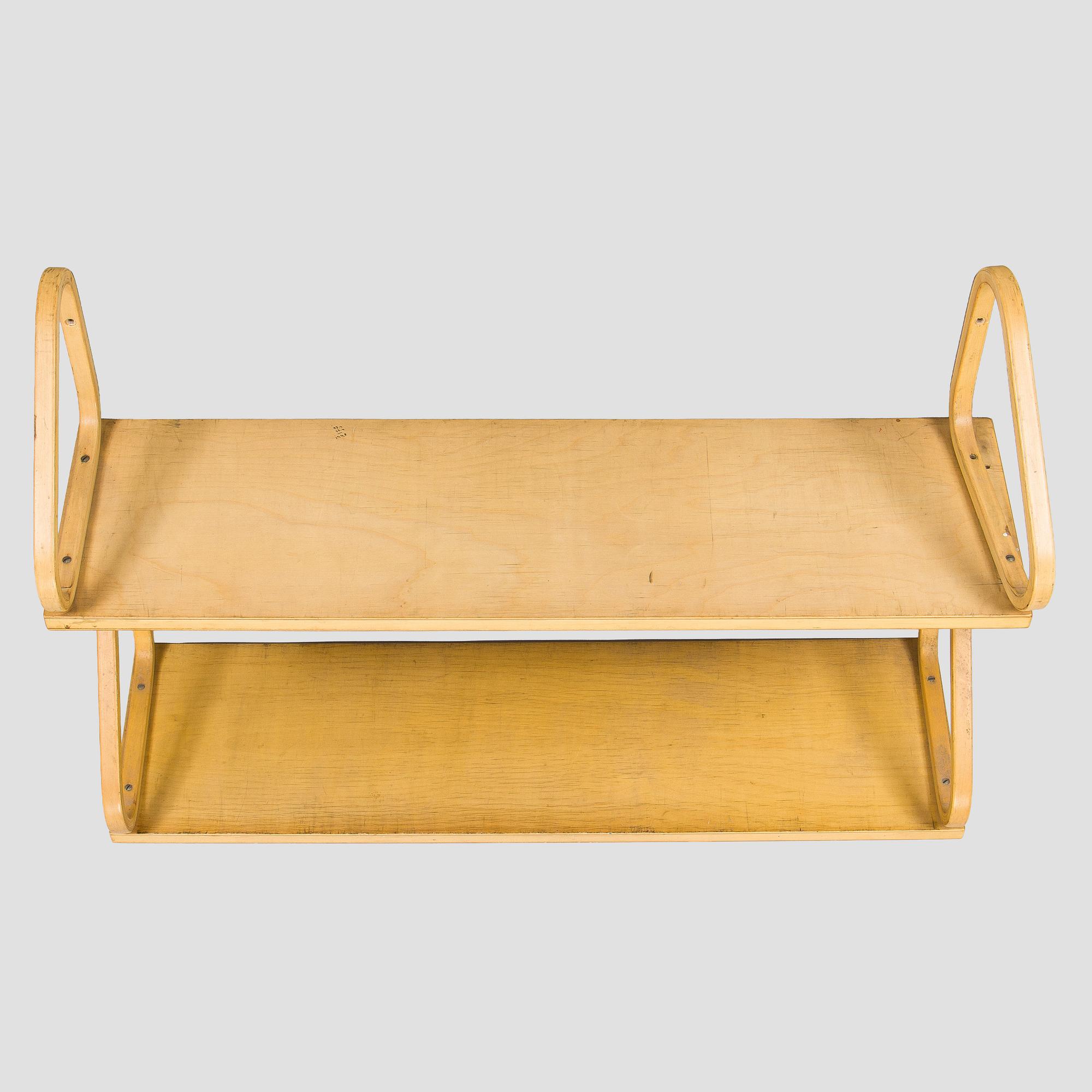 Alvar Aalto, two '112B' shelves, Artek, late 20th century.