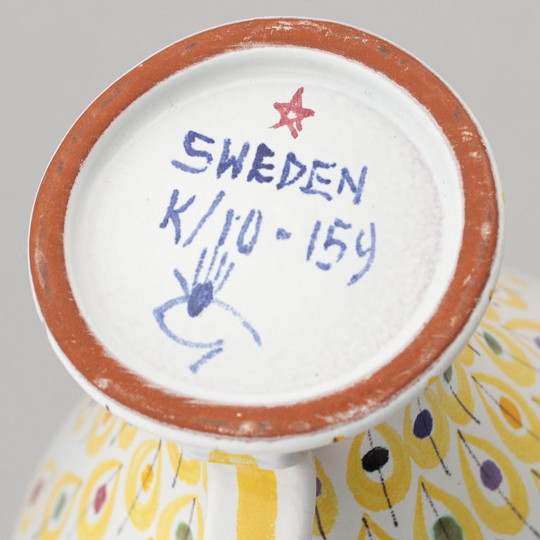 Stig Lindberg, an earthenware vase, Gustavsbergs studio.