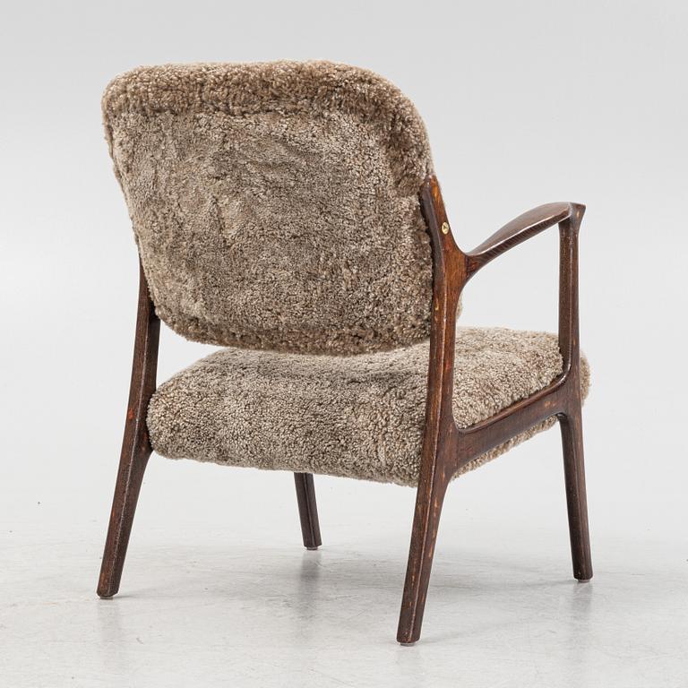 A shearling armchair from the second half of the 20th century.