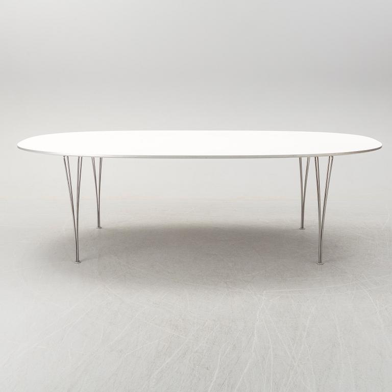 A 'Superelips' table by Bruno Matsson and Piet Hein, Fritz Hansen, Denmark.