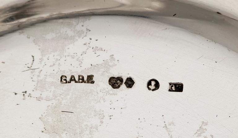 FAT, 6 st, silver, bla K. Anderson och JE Torsk. Mest 1900-tal. Totalvikt ca 3200 gram.