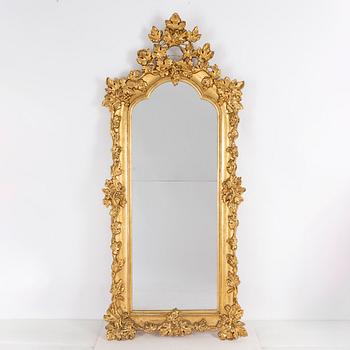 Mirror and console table, 19th century.