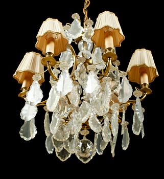 LJUSKRONA, barockstil, 1900-talets mitt. Höjd ca 60 cm.