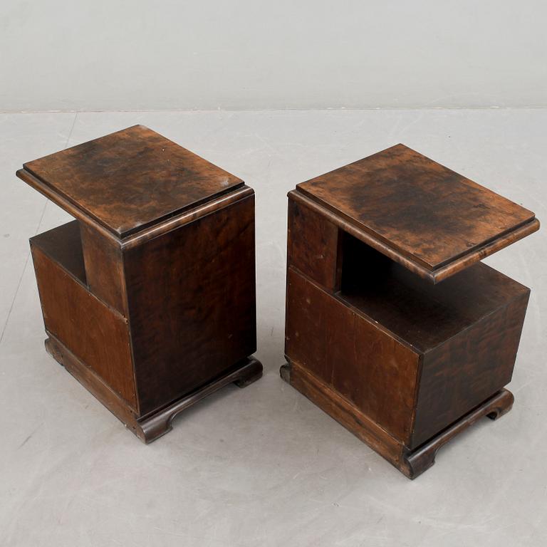 SÄNGBORD, ett par, art deco, 1920/30-tal.