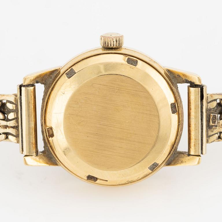 Omega, Ladymatic, wristwatch, 18K gold, bracelet in 14K gold, 22 mm.